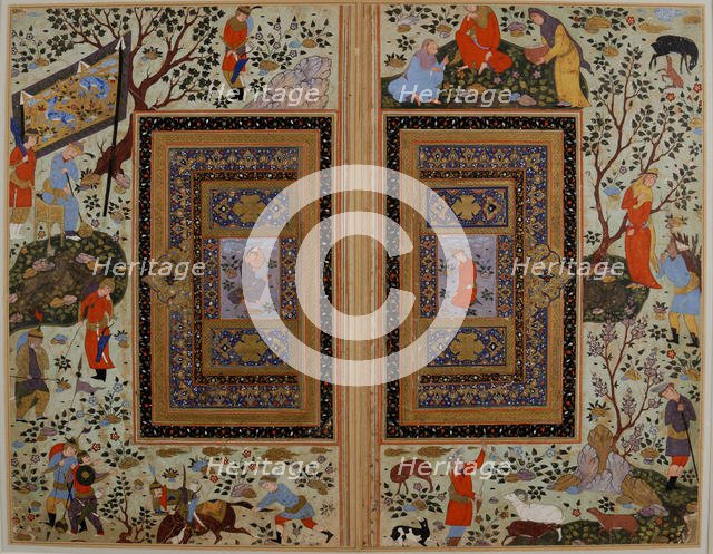 Double page. Iran, Isfahan , Early 17th cen.. Creator: Iranian master.