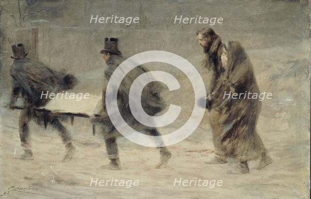 L'enterrement, 1892. Creator: Theobald Chartran.