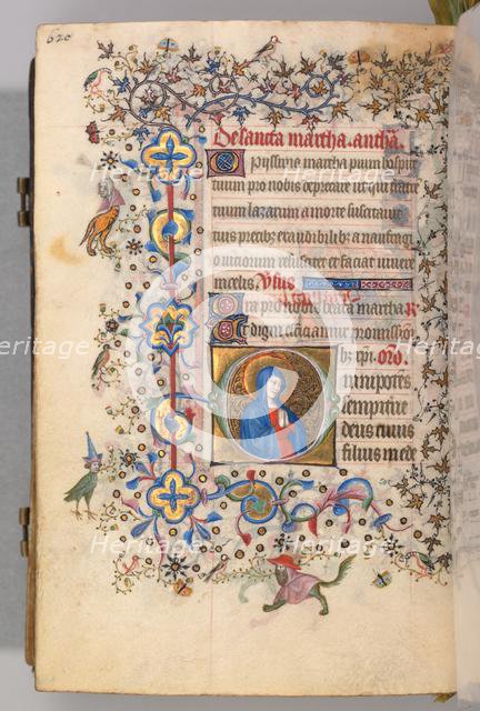 Hours of Charles the Noble, King of Navarre (1361-1425), fol. 304v, St. Martha, c. 1405. Creator: Master of the Brussels Initials and Associates (French).