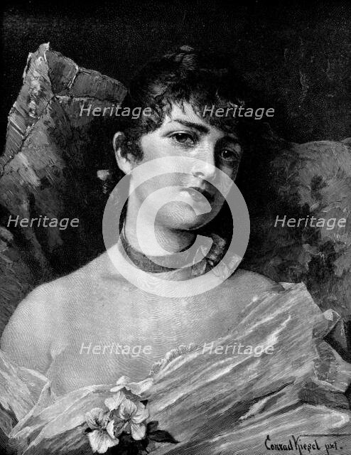 "Angelica" - picture by Conrad Kiesel, 1890. Creator: Unknown.