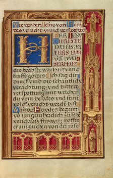 Decorated Text Page; Prayer Book of Cardinal Albrecht of Brandenburg, about 1525-1530. Creator: Unknown.