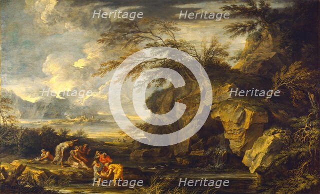 The Finding of Moses, c.between 1660 and 1665. Creator: Salvator Rosa.