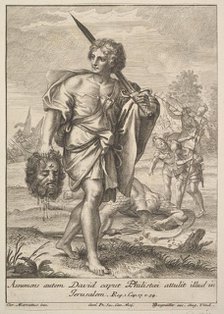 David with the Head of Goliath, 1705-62. Creator: Johann Georg Bergmuller.