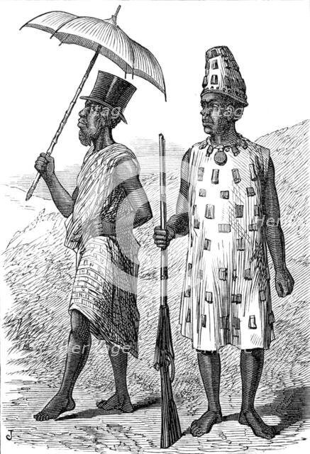 The Ashantee War - sketches by our special artist: an elder of the people and a warrior, 1874. Creator: Unknown.