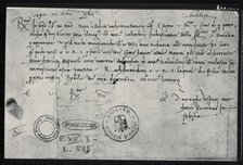 Autograph letter of Amerigo Vespucci written on 30th December 1492 in Seville to the Ducal Commis…