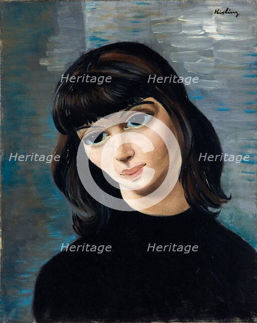 Jeune femme brune , c. 1940. Creator: Kisling, Moïse (1891-1953).