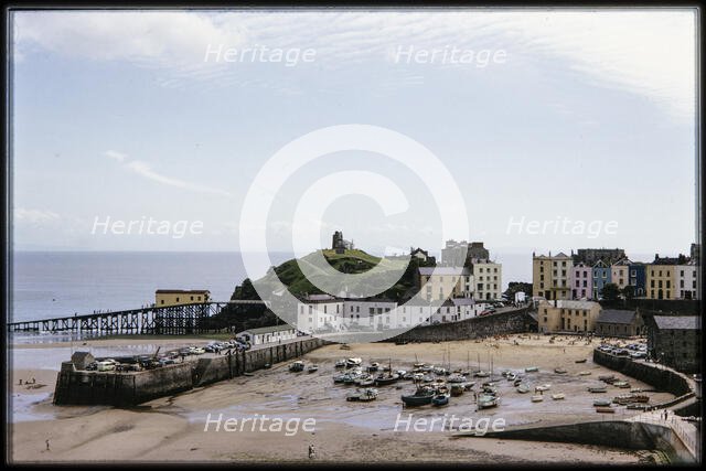 Tenby Harbour, Tenby, Pembrokeshire, Wales, 1964. Creator: Norman Barnard.