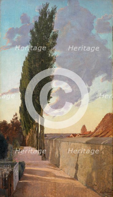 Landscape with Poplars. September Evening, 1895. Creator: Ring, Laurits Andersen (1854-1933).