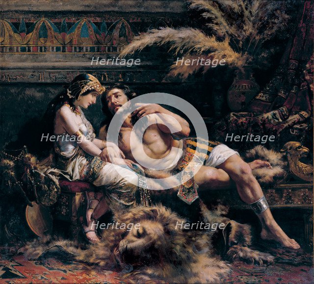 Samson and Delilah, 1887. Artist: Echenagusia Errazquin, José (1844-1912)