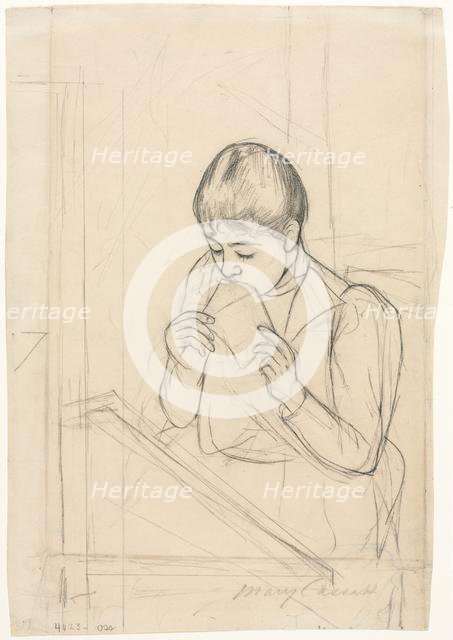 The Letter (recto); The Letter (verso), 1891. Creator: Mary Cassatt (American, 1844-1926).