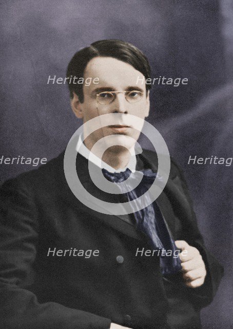 William Butler Yeats, Irish poet and playwright, c1900s. Artist: Unknown.
