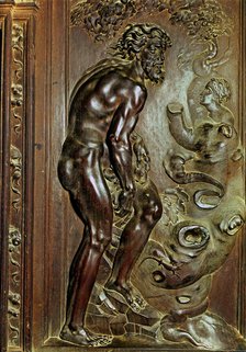  'Adam'. Figure in relief belonging to the Choir of the Toledo Cathedral.