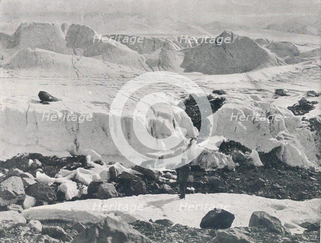 'Crevassed Ice at Entrance to Priestley Glacier', c1911, (1913). Artist: G Murray Levick.