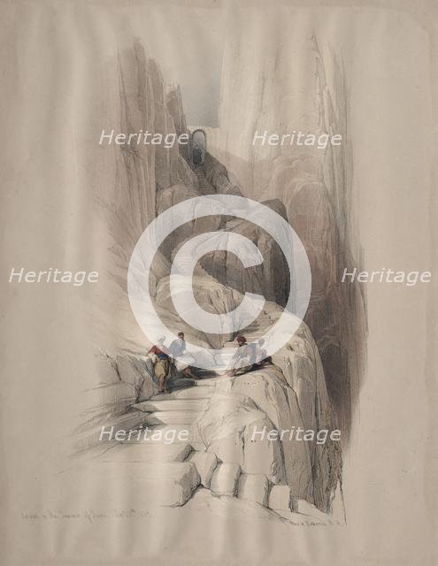 Ascent to the Summit of Sinai, 1839. Creator: David Roberts (British, 1796-1864).