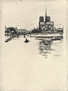 'The Apse of Notre Dame', 1915. Artist: Eugene Bejot.