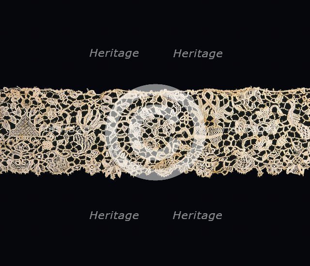 Fragment (Border), France, c. 1700. Creator: Unknown.