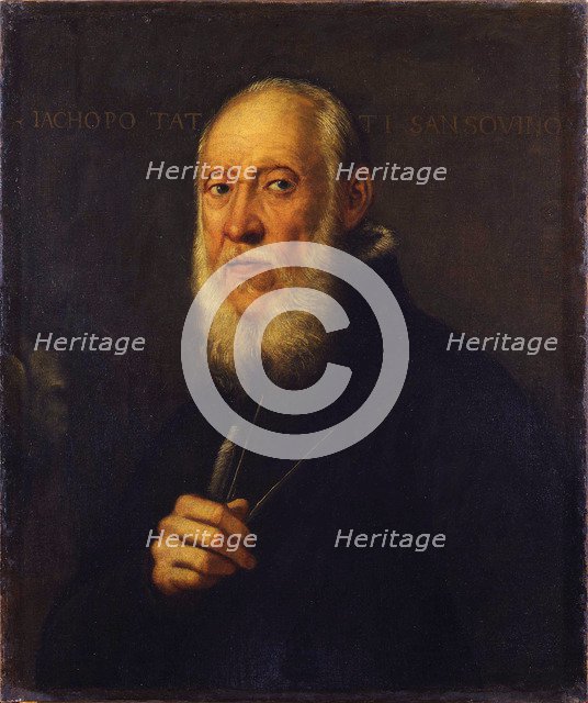 Portrait of the sculptor Jacopo Sansovino (1486-1570). Artist: Tintoretto, Jacopo (1518-1594)