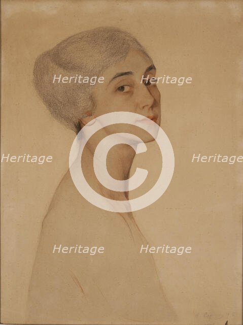 Portrait of the Ballet dancer Tamara Karsavina, 1915. Creator: Sorin, Saveli Abramovich (1878-1953).