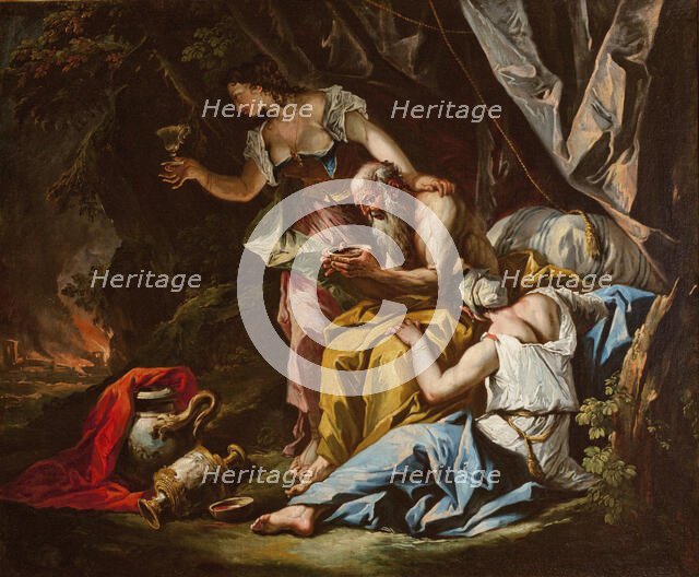 Lot and his Daughters, 1735-1739. Creator: Diziani, Gaspare (1689-1767).