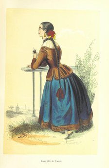 Young woman from Segovia, 1848. Creators: Clerman, Adolphe François Pannemaker.