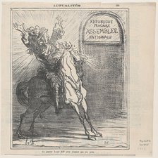 Ce pauvre Louis XIV n'en croyant pas ses yeux, 1871.  Creator: Honore Daumier.