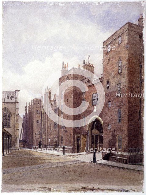 Lincoln's Inn Gatehouse, London, 1879. Artist: John Crowther