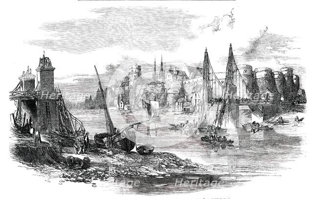 Remains of the Suspension-Bridge at Angers, after the Late Accident, 1850. Creator: Unknown.