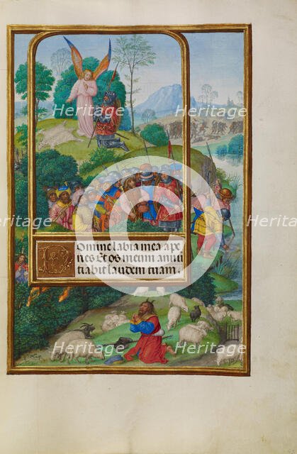 Scenes from the Life of Gideon and Moses and the Burning Bush; Spinola Hours, about 1510-1520. Creator: Master of James IV of Scotland.