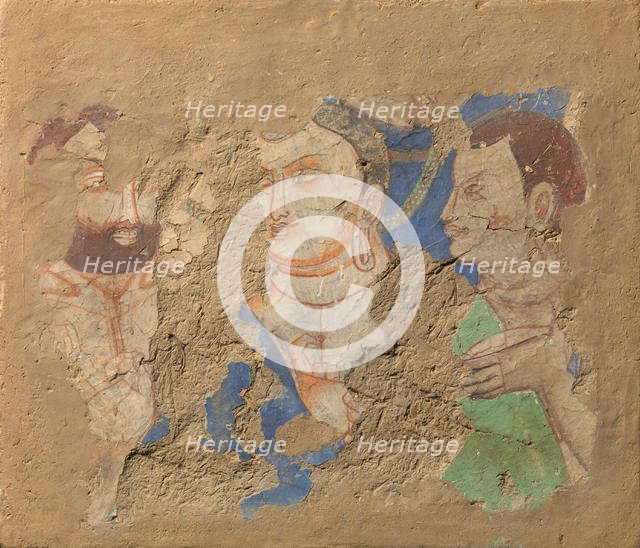 Buddha with Two Disciples, ca. 6th-7th century. Creator: Unknown.