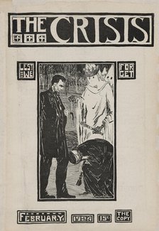 The Crisis: a record of the darker races , February 1924 [Cover]. Creator: Laura Wheeler Waring.