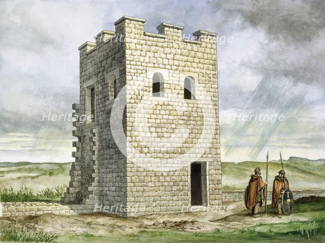 Turret 36b Housesteads Roman Fort, 2nd century, (c1990-2010). Artist: Philip Corke.
