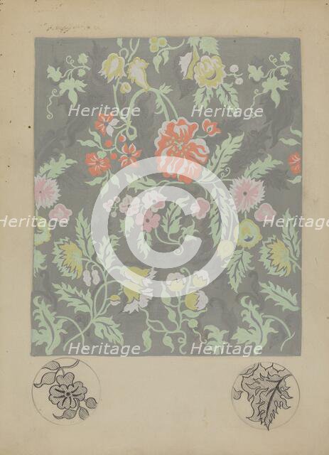 Woven Brocade (Chair Covers), 1935/1942. Creator: Dorothy Kiernan.