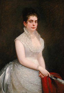 Alice Pike Barney, in Wedding Gown, 1876. Creator: Jared B. Flagg.
