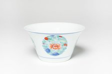 Bowl with Medallions of Flowers, Qing dynasty, Kangxi or Yongzheng period, late 17th/early 18th cent Creator: Unknown.
