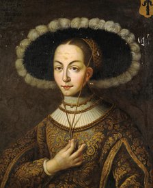 Portrait of Margareta Eriksdotter Vasa (1497-1536), sister of king Gustav I of Sweden. Creator: Master Hillebrandt (active 1500s).