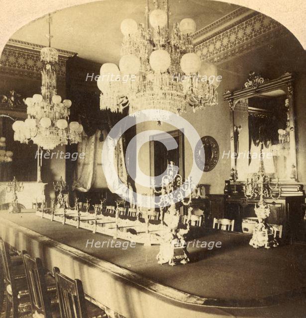 'State Dining Room, President's Mansion, Washington, D.C., U.S.A.', c1900.  Creator: Unknown.