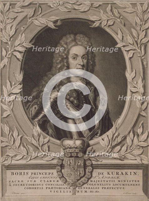 Portrait of Prince Boris Ivanovich Kurakin (1676-1727), after 1717. Artist: Gunst, Pieter Stevens, van (1659-1724)