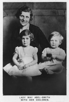 'Lady May Abel-Smith with her Children', 1937. Artist: Unknown.