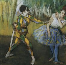 Harlequin and Colombine, around 1886. Creator: Edgar Degas.