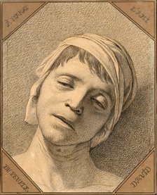 Jean Paul Marat. Artist: David, Jacques Louis (1748-1825)