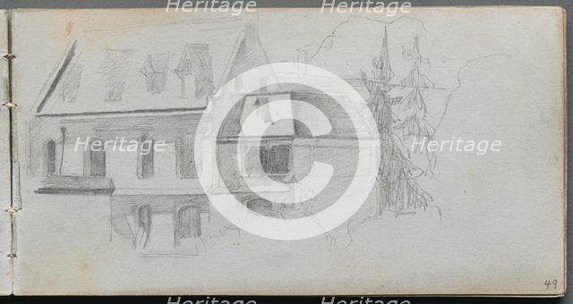 Sketchbook, page 49: Architechural Study. Creator: Ernest Meissonier (French, 1815-1891).