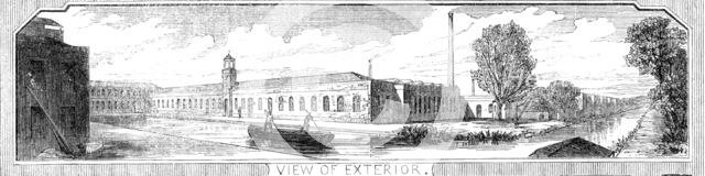 Royal Small Arms Factory, Enfield: View of Exterior, 1861. Creator: William James Palmer.