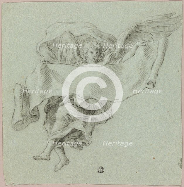 Angel with Putti Carrying Object, n.d. Creator: Sebastiano Conca.