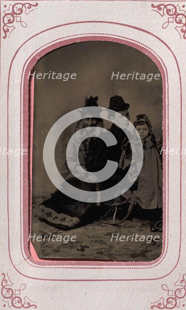 Two Women and a Child, 1860s. Creator: Unknown.