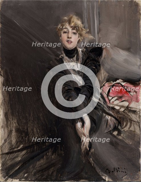 Portrait of the actress Jeanne Renouard, .