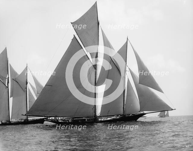 Iroquois and Volunteer, 1891. Creator: John S Johnston.