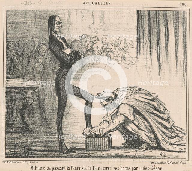 Mr Hume se passant la fantaisie ..., 19th century. Creator: Honore Daumier.