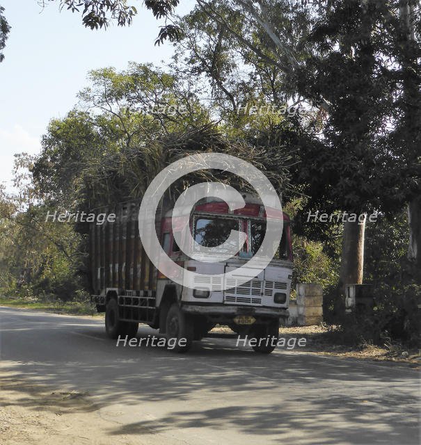 Tata truck with heavy load, India. Creator: Unknown.
