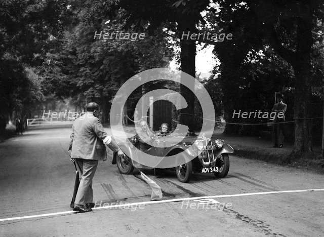 Austin 7 of JG Orford, winner of a premier award at the MCC Torquay Rally, July 1937. Artist: Bill Brunell.