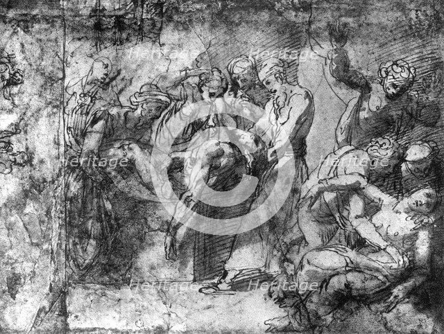 Study for an Entombment, attributed to Raphael, 1913.Artist: Raphael